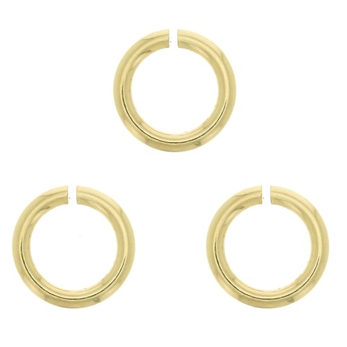 Open rings 5x0.8 mm - Gold-plated 3 microns x4