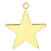 14x12.5mm Star pendant - 3 micron gold plated x1|raw }}