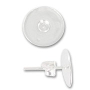 925 Sterling Silver 11mm earstuds x2|raw }}