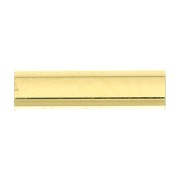 8x2mm Straight rectangle tube bead - 3 micron Gold plated x1