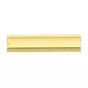 8x2mm Straight rectangle tube bead - 3 micron Gold plated x1