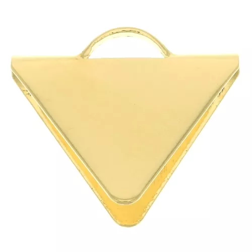 13.5x15mm Triangle Clamp Terminator - 3 micron Gold Plated x1