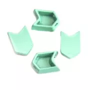 11.5x8mm Arrow shaped zamac bead - Turquoise Green x1