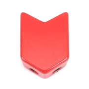 11.5x8mm Arrow shaped zamac bead - Red x1