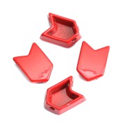 11.5x8mm Arrow shaped zamac bead - Red x1