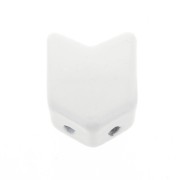 11.5x8mm Arrow shaped zamac bead - White x1