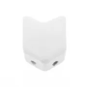 11.5x8mm Arrow shaped zamac bead - White x1