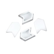 11.5x8mm Arrow shaped zamac bead - White x1