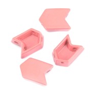 11.5x8mm Arrow shaped zamac bead - Antique Pink x1
