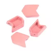 11.5x8mm Arrow shaped zamac bead - Antique Pink x1