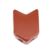 11.5x8mm Arrow shaped zamac bead - Brown x1