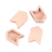 11.5x8mm Arrow shaped zamac bead - Nude x1