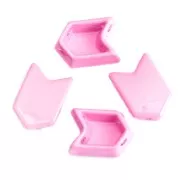 11.5x8mm Arrow shaped zamac bead - Pink x1