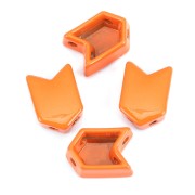 11.5x8mm Arrow shaped zamac bead - Orange x1