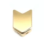 11.5x8mm Arrow shaped zamac bead - Gold Tone x1