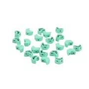 6.5x8mm Zamac Chevron-shaped bead - Turquoise Green x1