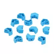 6.5x8mm Zamac Chevron-shaped bead - Blue x1