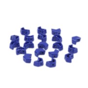 6.5x8mm Zamac Chevron-shaped bead - Dark Blue x1