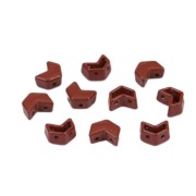 6.5x8mm Zamac Chevron-shaped bead - Brown x1