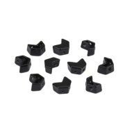 6.5x8mm Zamac Chevron-shaped bead - Black x1