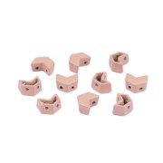 6.5x8mm Zamac Chevron-shaped bead - Nude x1