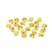 6.5x8mm Zamac Chevron-shaped bead - Yellow x1