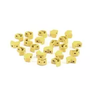 6.5x8mm Zamac Chevron-shaped bead - Yellow x1