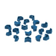 6.5x8mm Zamac Chevron-shaped bead - Peroleum Blue x1