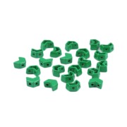 6.5x8mm Zamac Chevron-shaped bead - Green x1