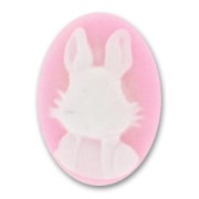 Acrylic cameo Rabbit 25x18mm Light Rose x1|raw }}