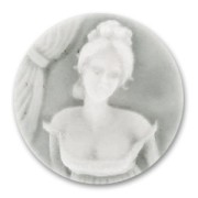 Acrylic cameo 31mm Grey x1|raw }}