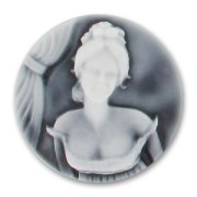 Acrylic cameo 31mm Black x1|raw }}