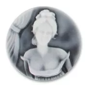 Acrylic cameo 31mm Black x1