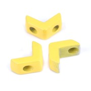 6x8mm Zamac small chevron-shaped bead - Yellow x1