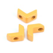 6x8mm Zamac small chevron-shaped bead - Orange x1