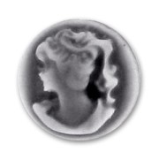 Acrylic cameo 12mm Black x1