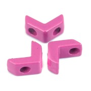 6x8mm Zamac small chevron-shaped bead - Plum x1