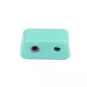 8x4mm Zamac rectangle-shaped bead - Turquoise Greenx1