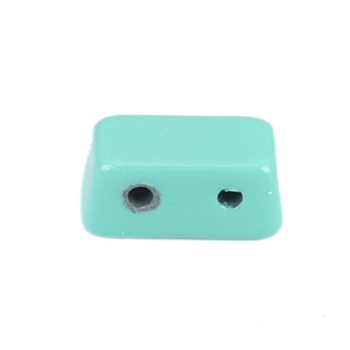 8x4mm Zamac rectangle-shaped bead - Turquoise Greenx1