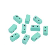 8x4mm Zamac rectangle-shaped bead - Turquoise Greenx1