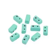8x4mm Zamac rectangle-shaped bead - Turquoise Greenx1