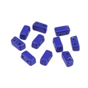 8x4mm Zamac rectangle-shaped bead - Dark Blue x1