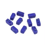 8x4mm Zamac rectangle-shaped bead - Dark Blue x1