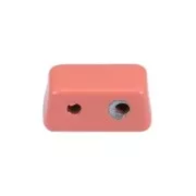8x4mm Zamac rectangle-shaped bead - Antique Pink x1
