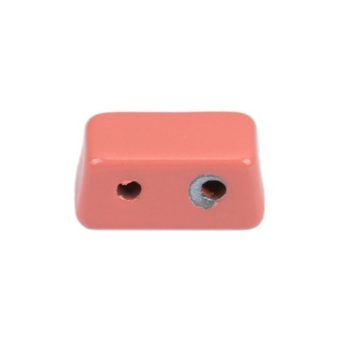 8x4mm Zamac rectangle-shaped bead - Antique Pink x1