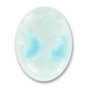 Acrylic cameo 8x6mm Aquamarine Pearl x1|raw }}