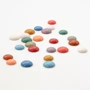 10mm Opaque resin cabochon - Coral x1