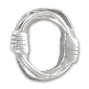 Leather Regaliz slider bead al 15x4mm Old silver tone x1|raw }}