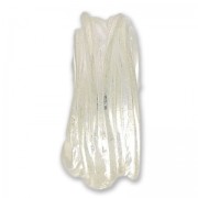 Leather Regaliz slider bead 15x7mm Old silver tone x1|raw }}