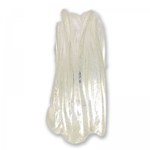 Leather Regaliz slider bead 15x7mm Old silver tone x1